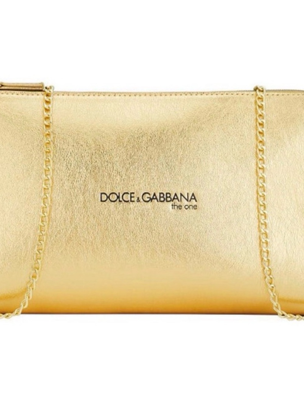 Dolce & Gabbana Metallic Gold Chain Clutch